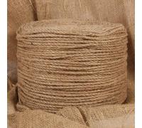 vidaXL Corde de Jute, Corde de Chanvre, Ficelle de Jute, Corde d'emballage pour Décoration Bricolage Jardinage, 100 m de Long 6 mm d'Épaisseur