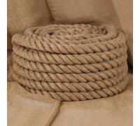 vidaXL Corde de jute - Ficelle d'emballage pour bricolage, jardinage, décoration - 25 m 40 mm Beige