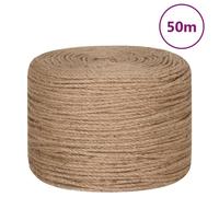 vidaXL Corde de jute 50 m de longueur 6 mm d'épaisseur