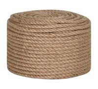 vidaXL Corde de Jute, Corde de Chanvre, Ficelle de Jute, Corde d'emballage pour Cadeaux Bricolage Jardinage, 50 m de Long 10 mm d'Epaisseur