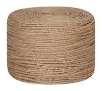 vidaXL Corde de Jute, Corde de Chanvre, Ficelle de Jute, Corde d'emballage pour Décoration Bricolage Jardinage, 50 m de Long 8 mm d'Épaisseur