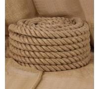 vidaXL Corde de Jute, Ficelle d'Emballage, Corde de Chanvre de Bricolage Jardinage, Ficelle de Décoration, 25 m de Long 30 153770 Beige G