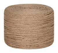 vidaXL Corde de Jute, Ficelle d'emballage, Corde de Chanvre de Bricolage Jardinage, Ficelle de Décoration, 250 m de Long 4 mm d'Épaisseur