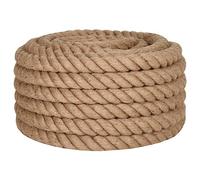 vidaXL Corde de Jute, Ficelle d'emballage, Corde de Chanvre de Bricolage Jardinage, Ficelle de Décoration, 10 m de Long 36 mm d'Épaisseur