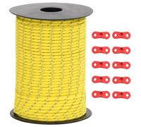 vidaXL Corde de tente réfléchissante avec tendeurs de corde 50 m 3 mm