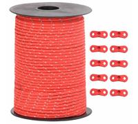 vidaXL Corde de tente réfléchissante avec tendeurs de corde 50 m 3 mm