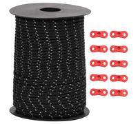 vidaXL Corde de tente réfléchissante avec tendeurs de corde 50 m 3 mm