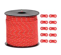 vidaXL Corde de tente réfléchissante avec tendeurs de corde 50 m 4 mm