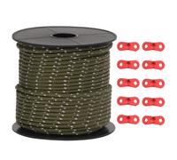 vidaXL Corde de tente réfléchissante avec tendeurs de corde 50 m 4 mm