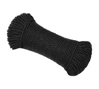 vidaXL Corde de Travail Ligne de Travail Corde Torsadée Corde d'Amarrage Câble de Travail Jardin Atelier Noir 8 mm 250 m Polypropylène