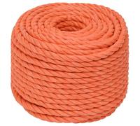 vidaXL Corde de Travail Ligne de Travail Corde Torsadée Corde d'Amarrage Câble de Travail Jardin Atelier Orange 20 mm 50 m Polypropylène