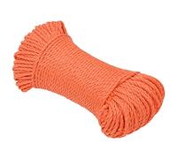 vidaXL Corde de Travail Ligne de Travail Corde Torsadée Corde d'Amarrage Câble de Travail Jardin Atelier Orange 3 mm 100 m Polypropylène