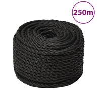 Corde de travail Noir 10 mm 250 m polypropylène