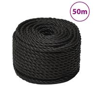 vidaXL Corde de travail Noir 14 mm 50 m polypropylène