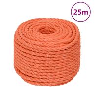 vidaXL Corde de travail Polypropylène 12 mm x 25 m Orange
