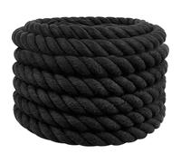 vidaXL Corde en Coton 30 mm 10 m Noir 100% Coton