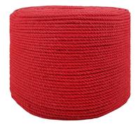 vidaXL Corde en Coton 6 mm 500 m Rouge 100% Coton