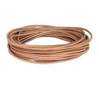 vidaXL Corde en cuir ronde Ø3 mm x 5 m Marron – Fait main, résistante à l'eau
