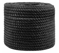 vidaXL Corde en Jute 12 Noir Jute 100% Tossa