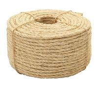 vidaXL Corde Ficelle en Sisal Ficelles de Jardinage Cordage Corde Torsadée Corde de Chanvre Idéal pour Agriculture Pêche Expédition 100% Sisal 10 mm 100 m