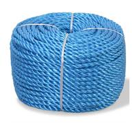 vidaXL Corde torsadée en polypropylène 14 mm 100 m Bleu
