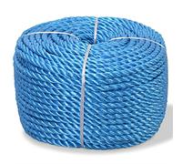 vidaXL Corde Torsadée Polypropylène 6 mm 500 m Bleu Jardin Cordage Cordon
