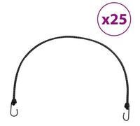 Vidaxl Cordes Élastiques Avec Bandes Réfléchissantes Et Crochets 25pcs