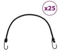 Vidaxl Cordes Élastiques Avec Bandes Réfléchissantes Et Crochets 25pcs