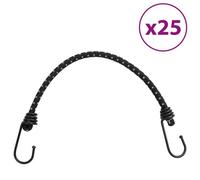 Vidaxl Cordes Élastiques Avec Bandes Réfléchissantes Et Crochets 25pcs