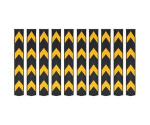 vidaXL Cornière de Protection réfléchissante 10 pcs Caoutchouc 80 cm