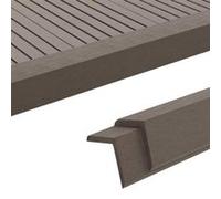 vidaXL Cornière de terrasse 5 pcs WPC 170 cm Marron foncé 45022