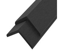 vidaXL Plinthes d'angle pour terrasse HKC Noir 5 pièces 170 cm 45020