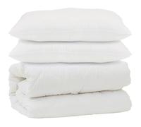 vidaXL Couette Autre avec oreiller 3 pcs Blanc 240 x 220 cm Microfibre