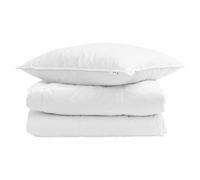 vidaXL Couette avec oreiller 2 pcs Blanc 140 x 220 cm Bas