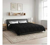vidaXL Couette d'été 240 x 260 cm Été Microfibre (100% polyester) Noir 42025940