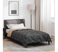 vidaXL Duvet d'hiver Anthracite et Taupe 200 x 135 cm Microfibre