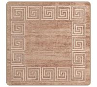 Vidaxl Coureur De Tapis Marsa Blanc 100 X 100 Cm Polyester Et Pvc