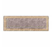 Vidaxl Coureur De Tapis Marsa Gris 100 X 300 Cm Polyester Et Pvc