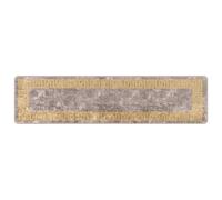 Vidaxl Coureur De Tapis Marsa Gris 50 X 200 Cm Polyester Et Pvc