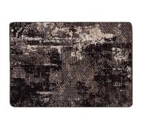 Vidaxl Coureur De Tapis Marsa Noir 100 X 150 Cm Polyester Et Pvc