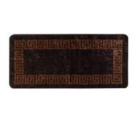 Vidaxl Coureur De Tapis Marsa Noir 100 X 200 Cm Polyester Et Pvc