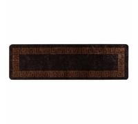Vidaxl Coureur De Tapis Marsa Noir 100 X 300 Cm Polyester Et Pvc