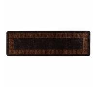Vidaxl Coureur De Tapis Marsa Noir 50 X 150 Cm Polyester Et Pvc