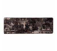 Vidaxl Coureur De Tapis Marsa Noir 80 X 250 Cm Polyester Et Pvc