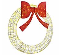 vidaXL Couronne avec 150 LED Blanc chaud 120 cm PET