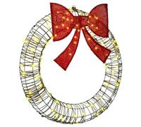 vidaXL Couronne avec 80 LED Blanc Chaud 90 cm Rotin, Déco LED Ronde Moderne pour Salon, Noël, éclairage saisonnier, Accessoires de fête, Design Festif