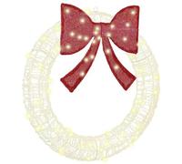 vidaXL Couronne avec des lumières à LED Blanc chaud 75 cm Acrylique