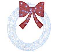 Vidaxl Couronne Avec Des Lumières À Led Blanc Froid 75 Cm Acrylique