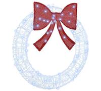 vidaXL Couronne avec des lumières à LED Blanc froid 75 cm Acrylique