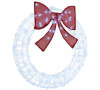 Vidaxl Couronne Avec Des Lumières À Led Blanc Froid 90 Cm Acrylique